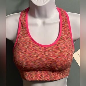 Amazing Sports Active Pink Multicolor Sports Bra NWT S/M